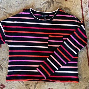 Banana Republic Striped Cropped Long Sleeve Shirt- NWOT